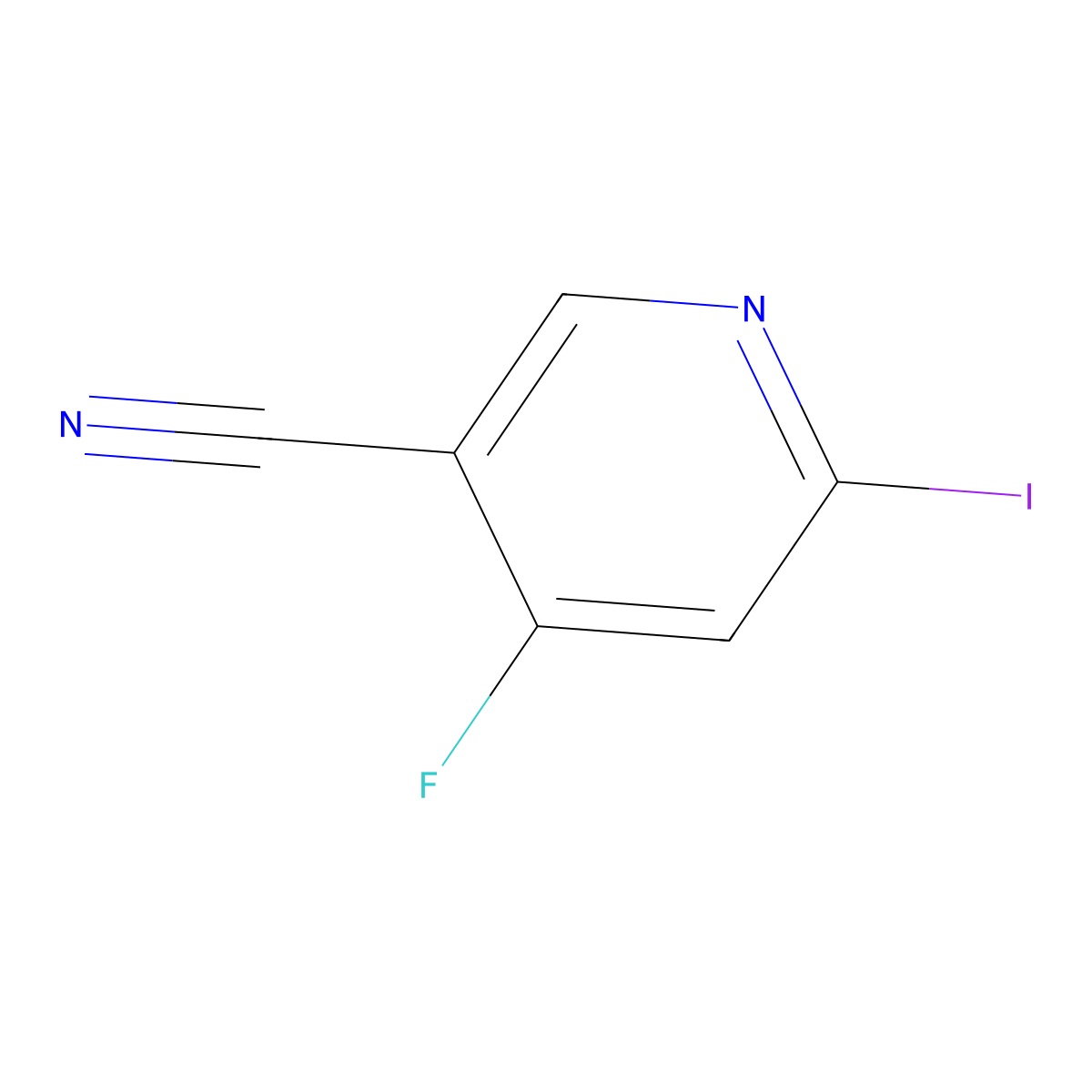 4-Fluoro-6-iodonicotinonitrile molecular structure, CAS 1803717-60-3