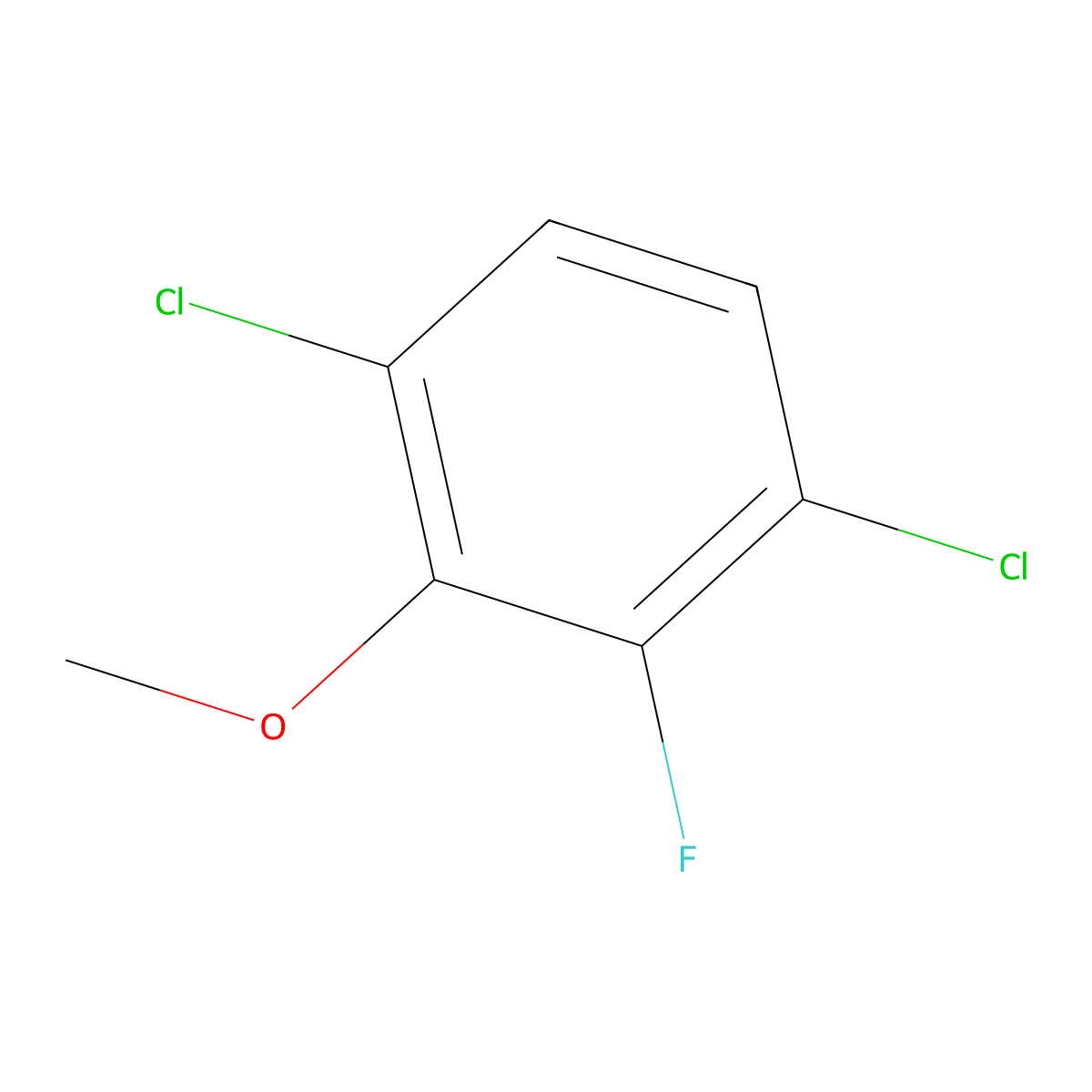 3,6-Dichloro-2-fluoroanisole molecular structure, CAS 1803718-45-7