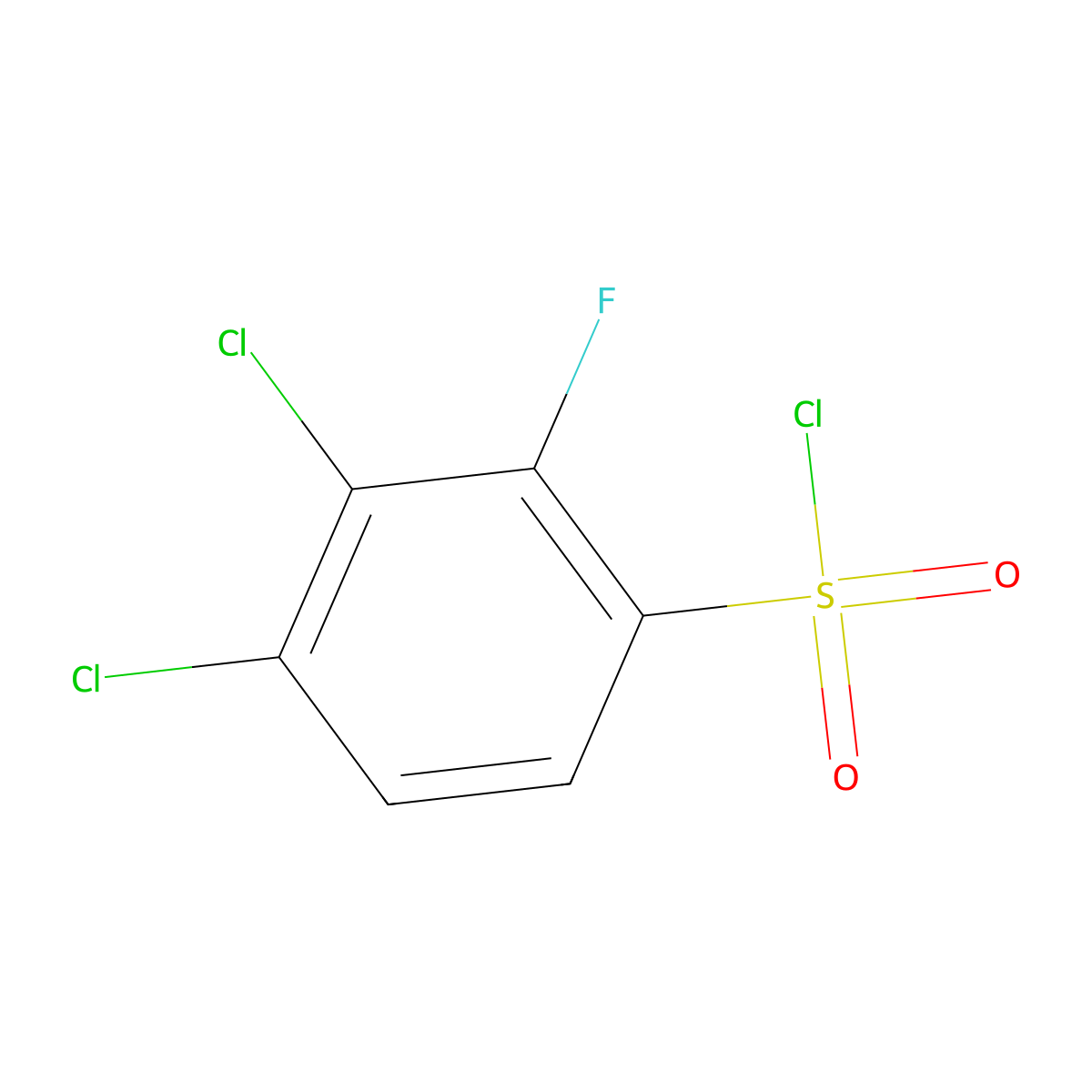 3,4-Dichloro-2-fluorobenzenesulfonyl chloride molecular structure, CAS 1803718-50-4