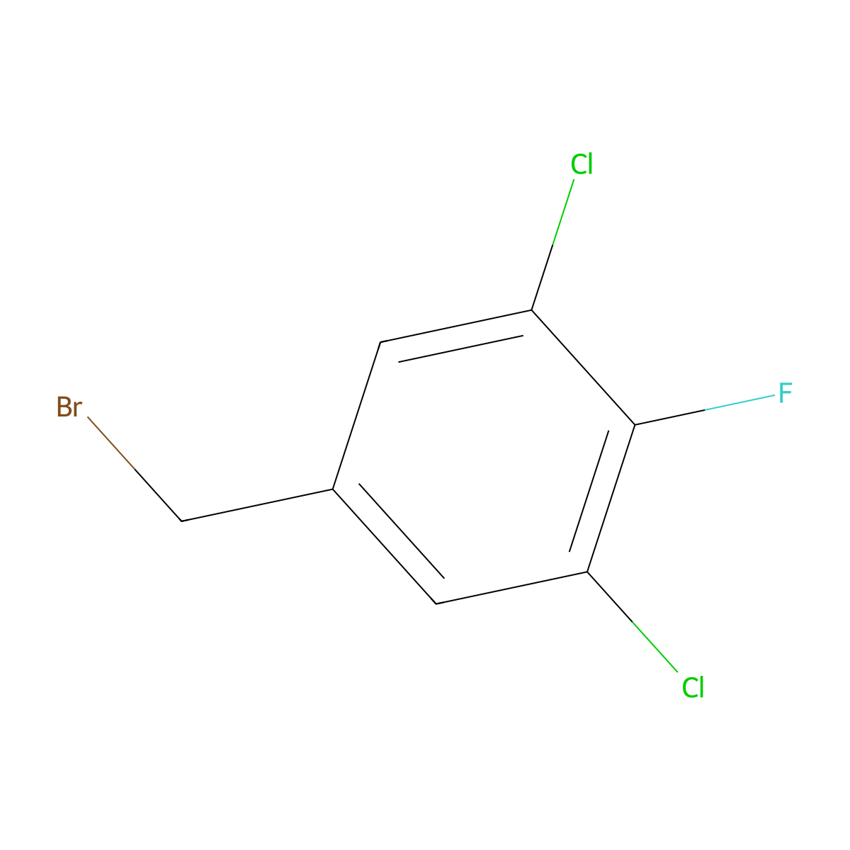 5-(Bromomethyl)-1,3-dichloro-2-fluorobenzene molecular structure, CAS 1803725-04-3