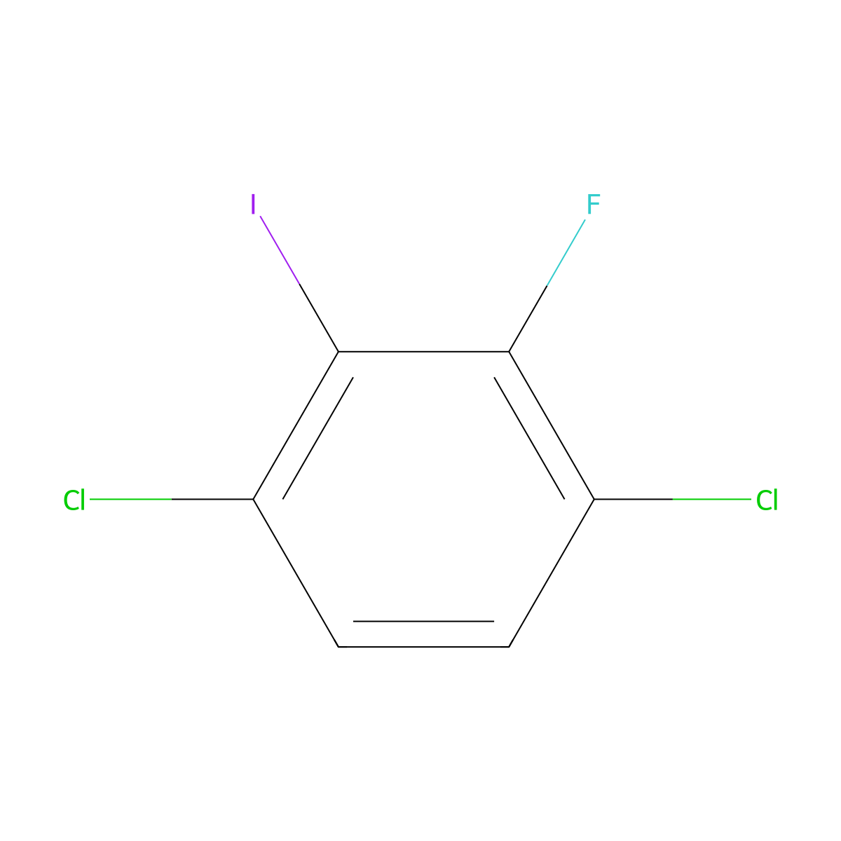 1,4-Dichloro-2-fluoro-3-iodobenzene molecular structure, CAS 1803725-53-2