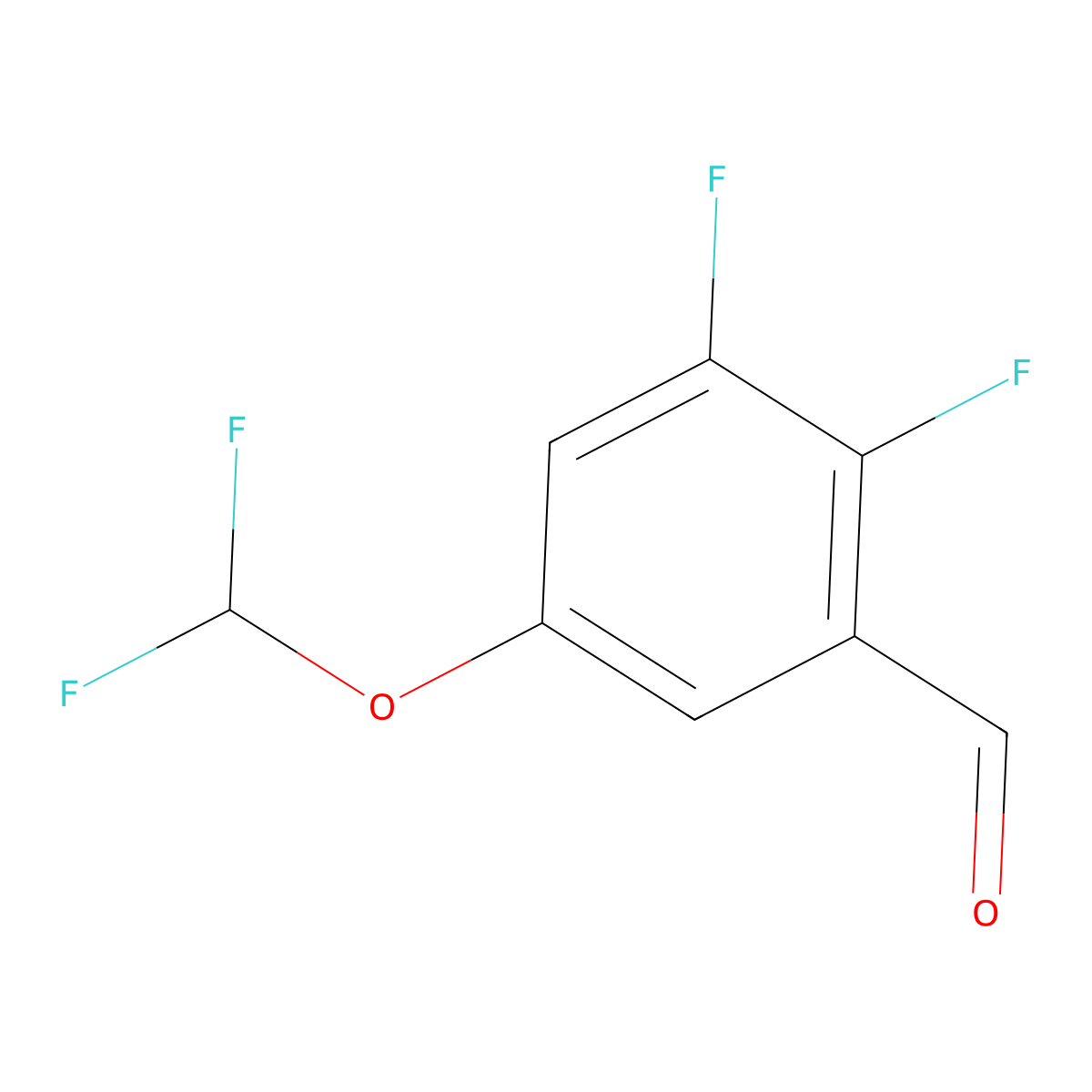 2,3-Difluoro-5-(difluoromethoxy)benzaldehyde molecular structure, CAS 1803728-04-2