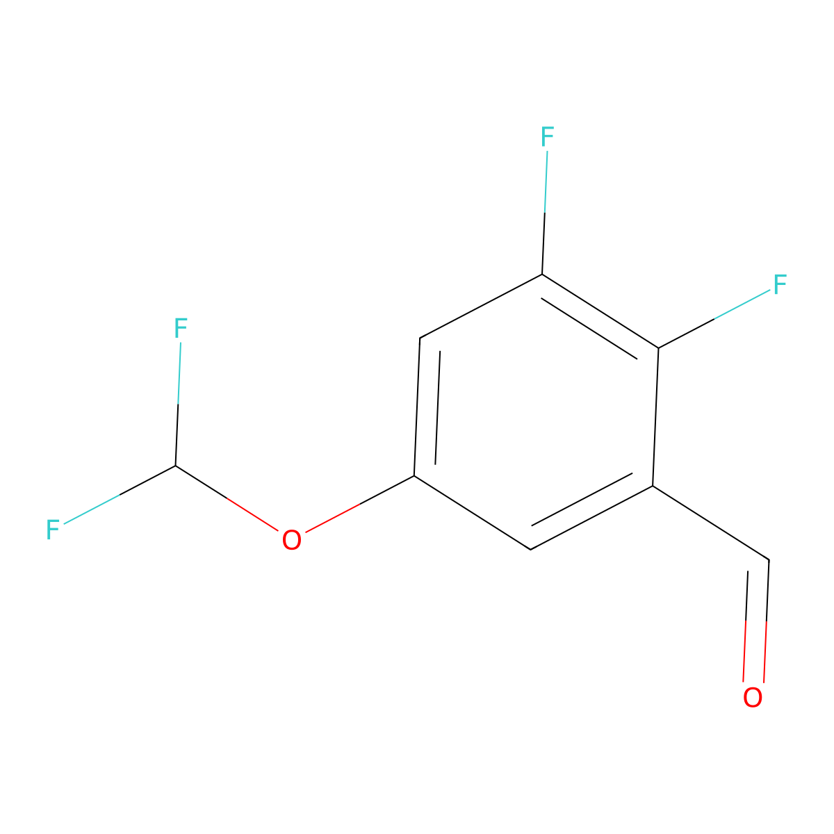 2,3-Difluoro-5-(difluoromethoxy)benzaldehyde molecular structure, CAS 1803728-04-2