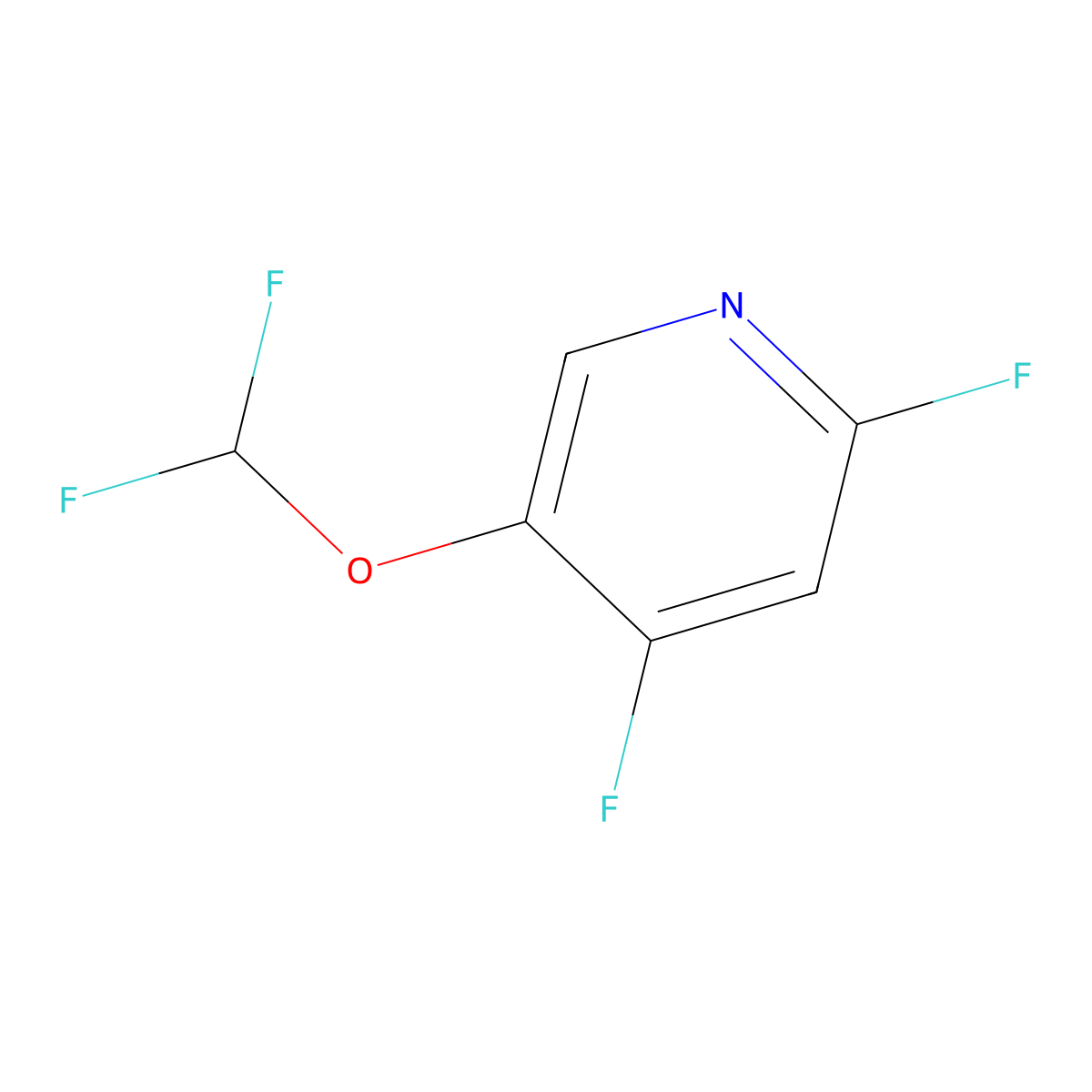 5-(Difluoromethoxy)-2,4-difluoropyridine molecular structure, CAS 1803728-39-3