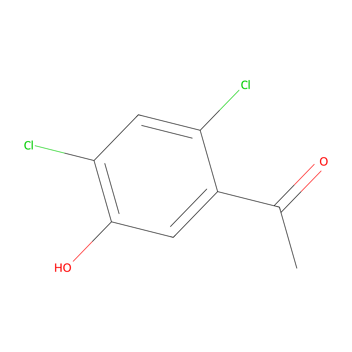 1-(2,4-Dichloro-5-hydroxyphenyl)ethanone molecular structure, CAS 1803728-60-0