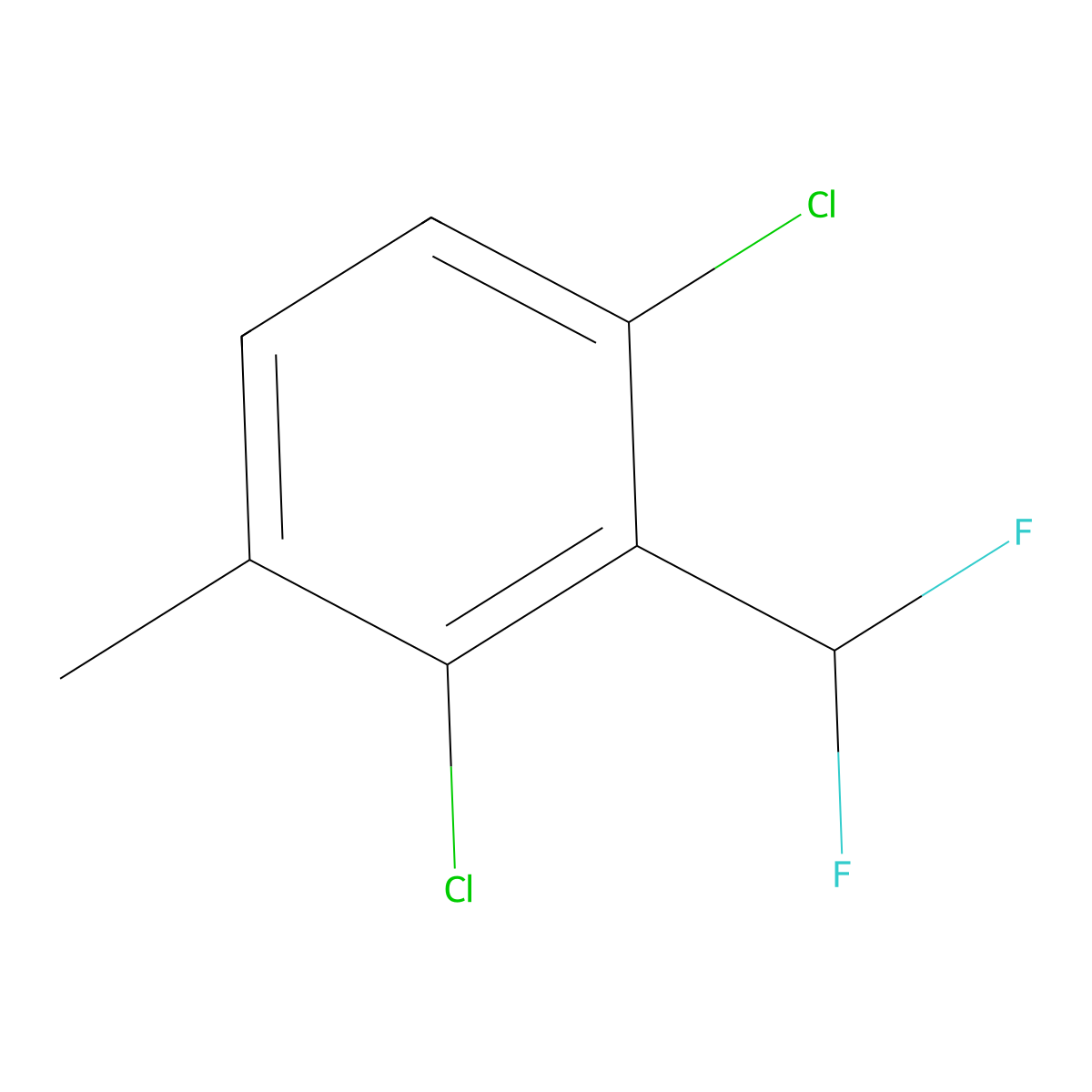1,3-Dichloro-2-(difluoromethyl)-4-methylbenzene molecular structure, CAS 1803728-95-1