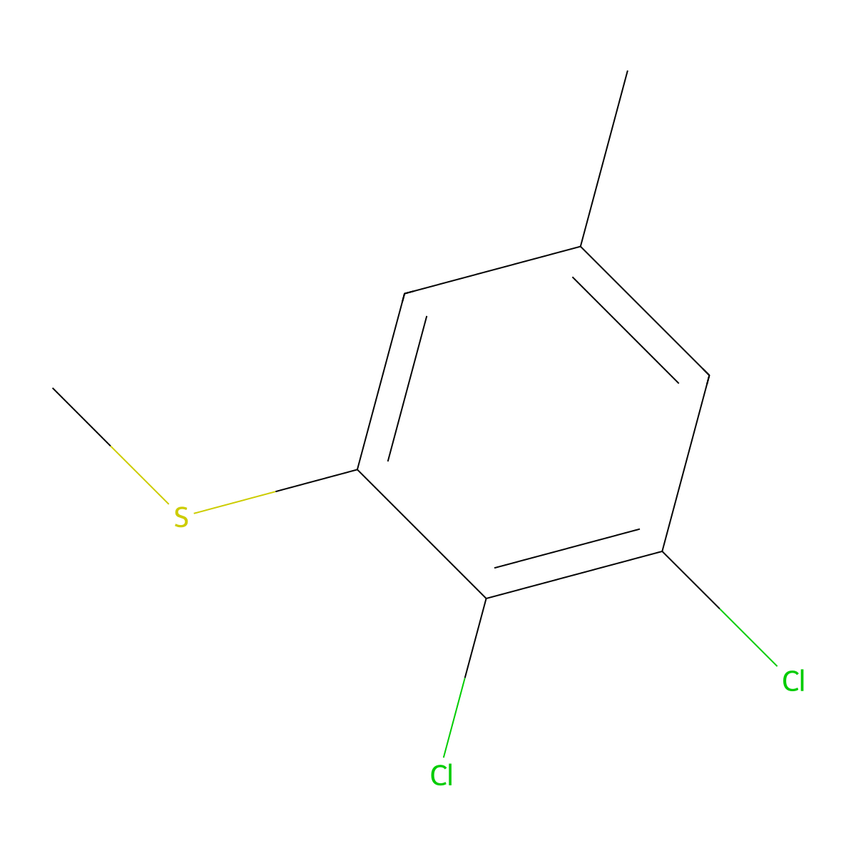 2,3-Dichloro-5-methylthioanisole molecular structure, CAS 1803729-10-3