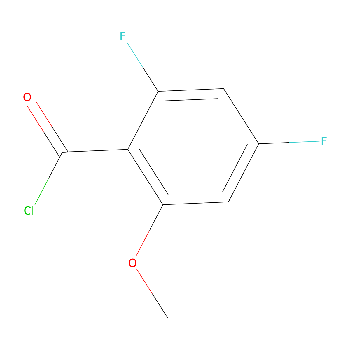 2,4-Difluoro-6-methoxybenzoyl chloride molecular structure, CAS 1803729-24-9