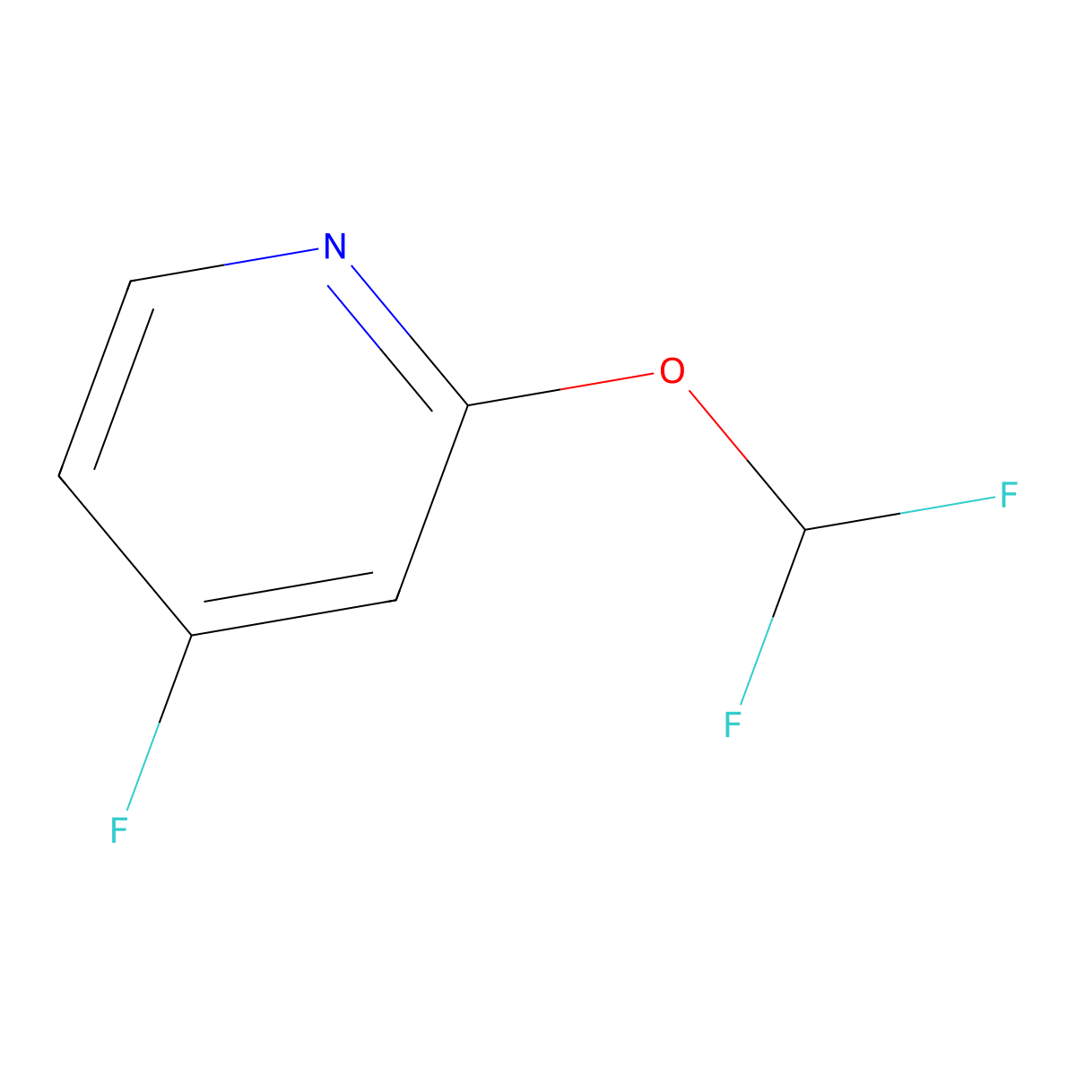 2-(Difluoromethoxy)-4-fluoropyridine molecular structure, CAS 1803729-42-1