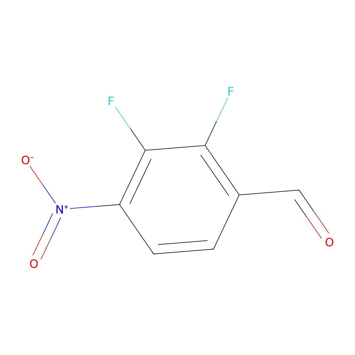 2,3-Difluoro-4-nitrobenzaldehyde molecular structure, CAS 1803729-97-6