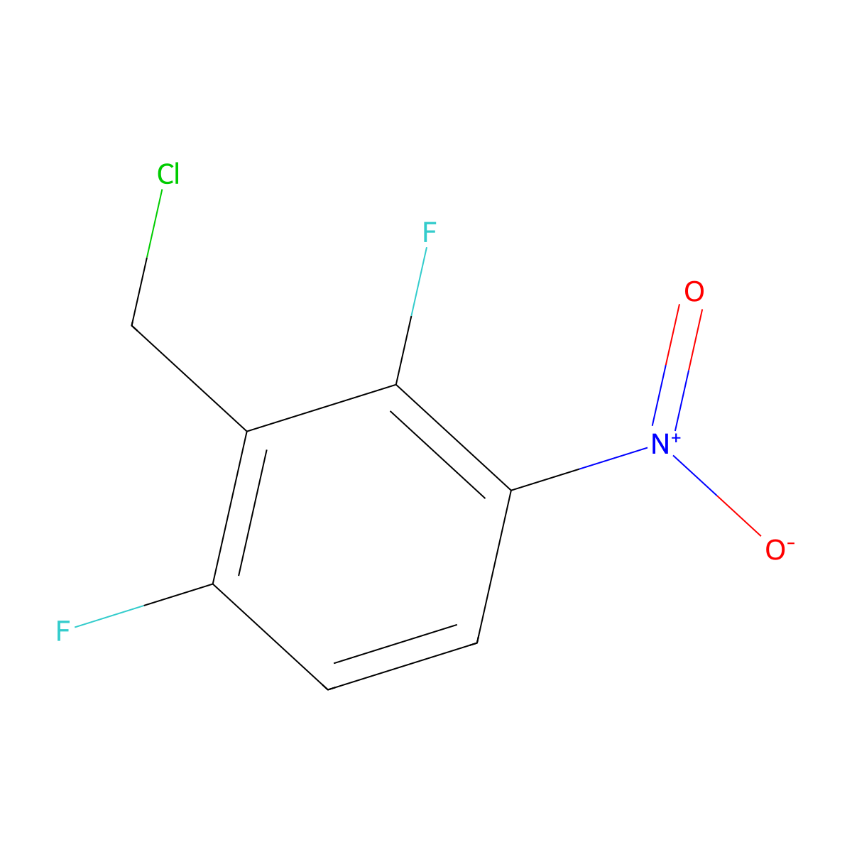 2-(Chloromethyl)-1,3-difluoro-4-nitrobenzene molecular structure, CAS 1803730-74-6