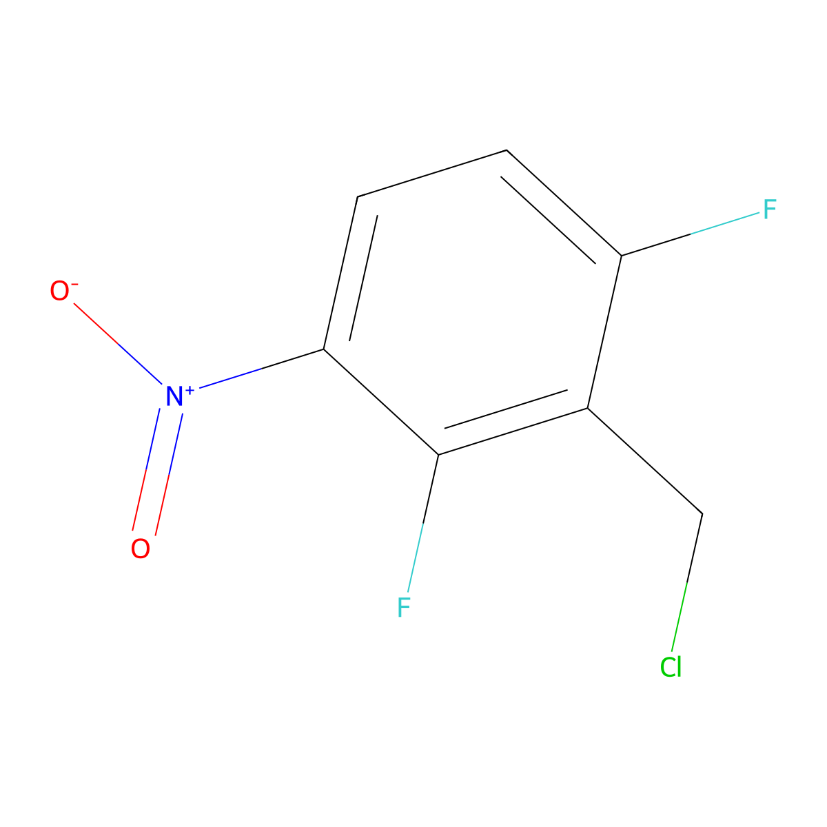 2-(Chloromethyl)-1,3-difluoro-4-nitrobenzene molecular structure, CAS 1803730-74-6