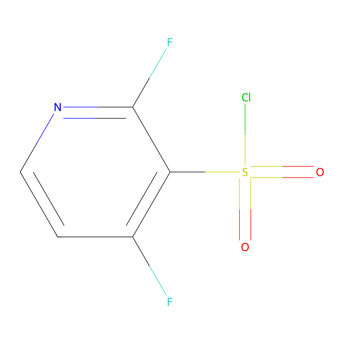 2,4-Difluoropyridine-3-sulfonyl chloride molecular structure, CAS 1803731-66-9