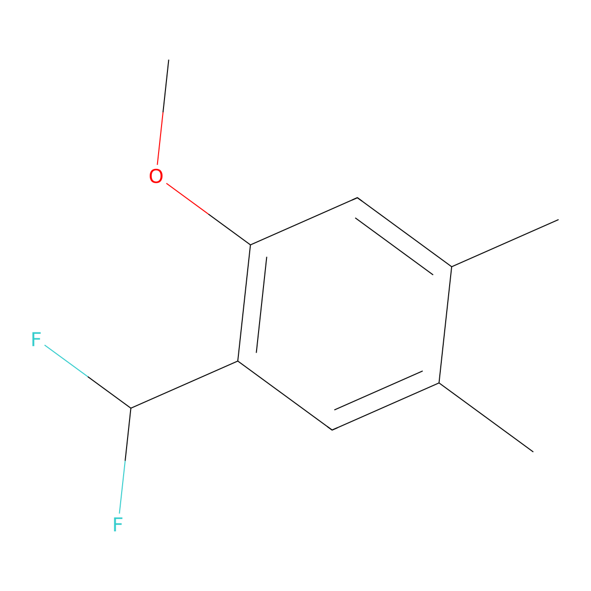 2-Difluoromethyl-4,5-dimethylanisole molecular structure, CAS 1803735-22-9