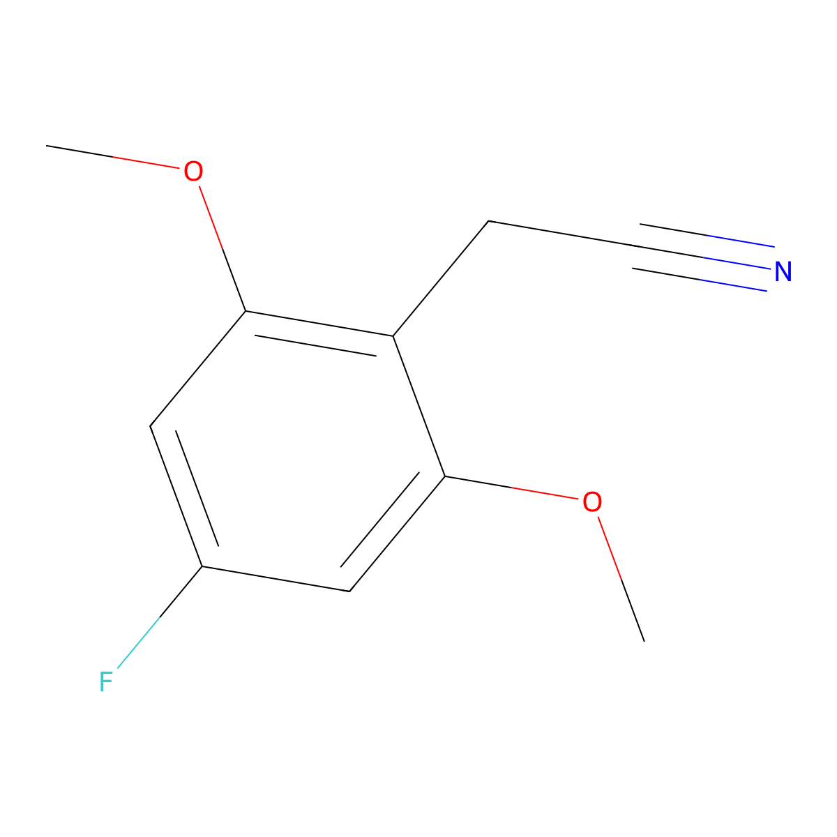 2-(4-Fluoro-2,6-dimethoxyphenyl)acetonitrile molecular structure, CAS 1803736-33-5