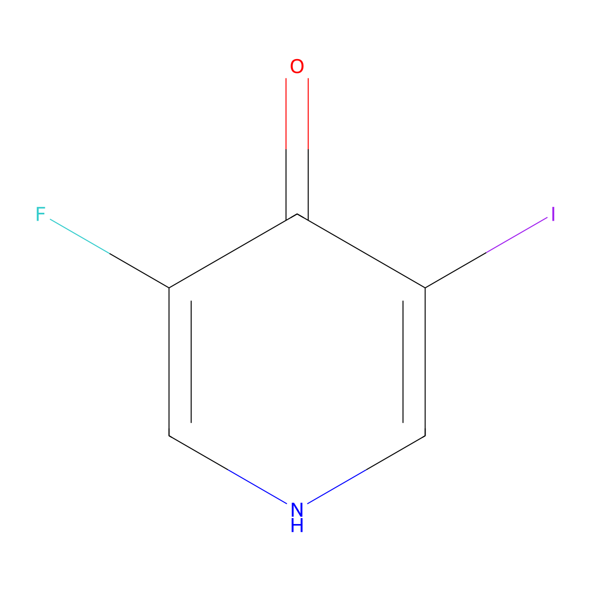 3-Fluoro-5-iodopyridin-4-ol molecular structure, CAS 1803738-34-2