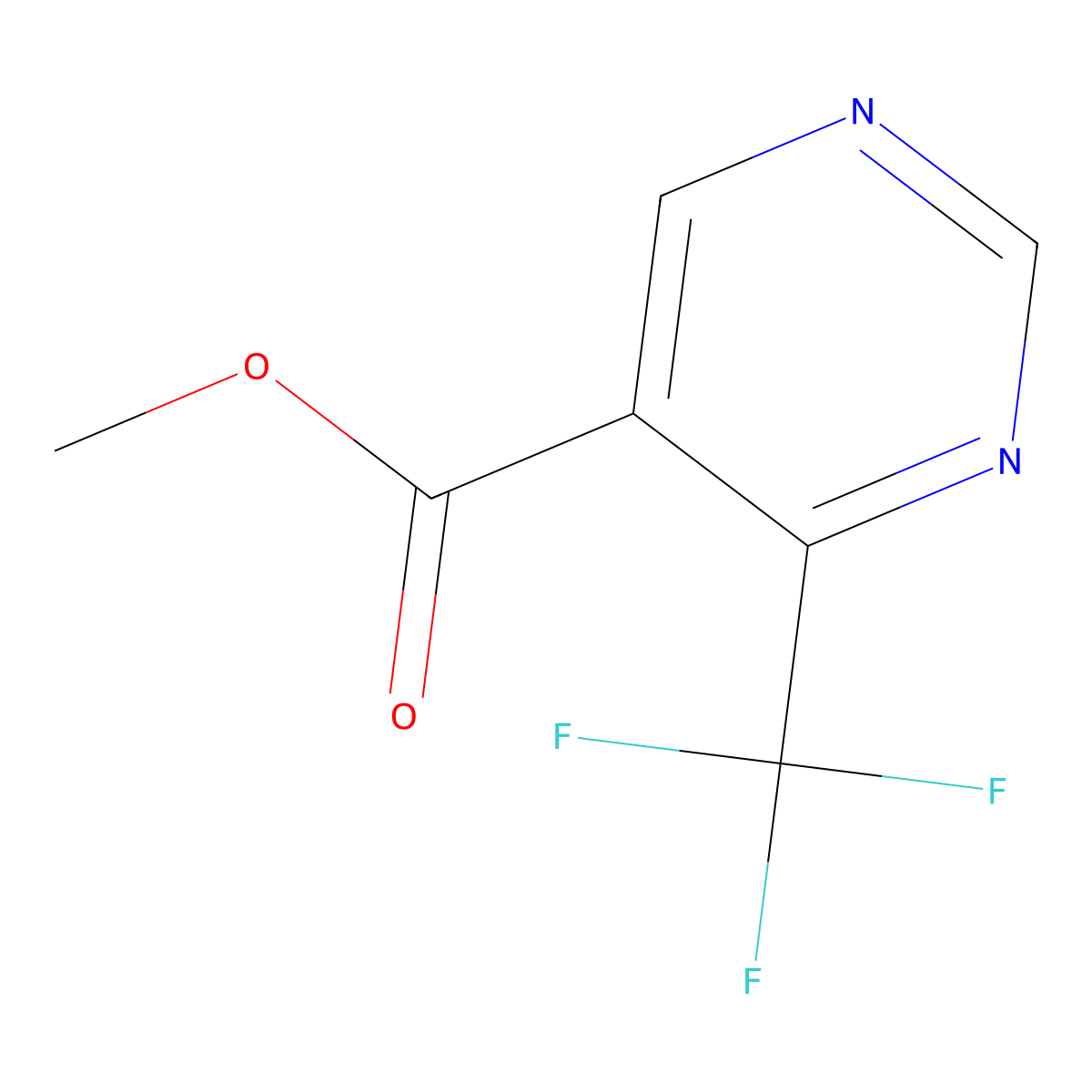 Methyl 4-(trifluoromethyl)pyrimidine-5-carboxylate molecular structure, CAS 1803738-77-3