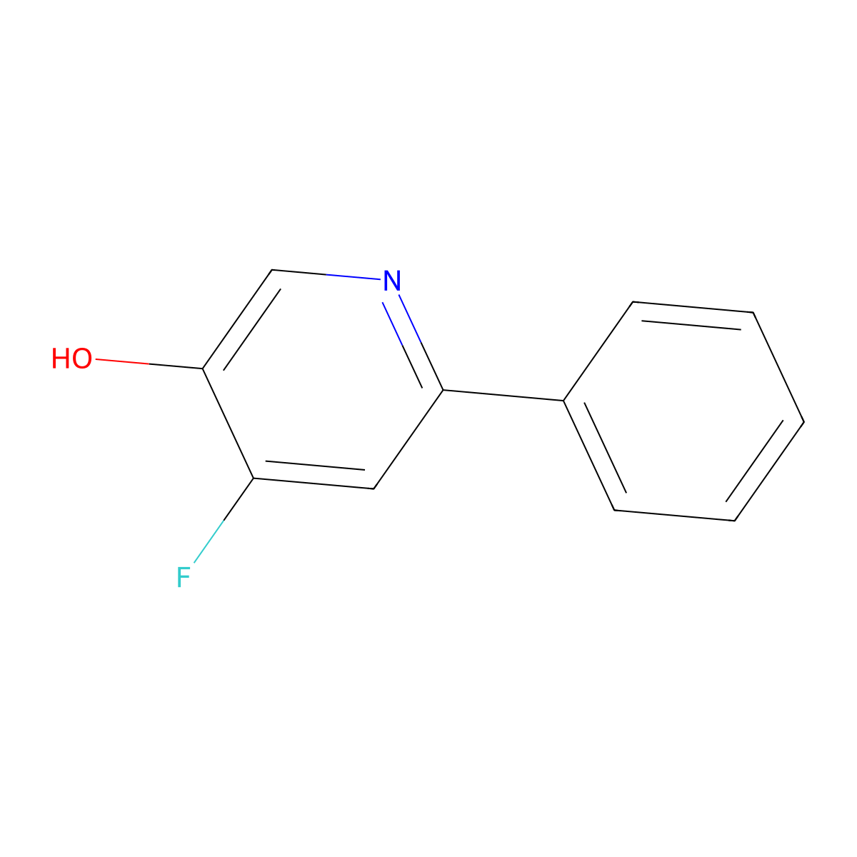 4-Fluoro-6-phenylpyridin-3-ol molecular structure, CAS 1803738-87-5