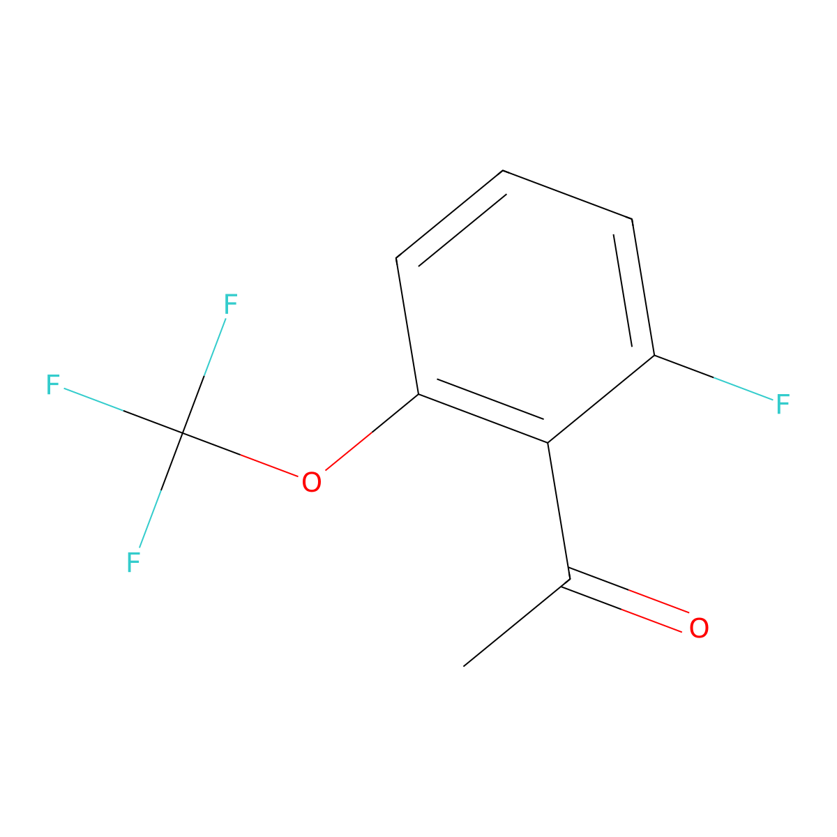 1-(2-Fluoro-6-(trifluoromethoxy)phenyl)ethan-1-one molecular structure, CAS 1803739-45-8
