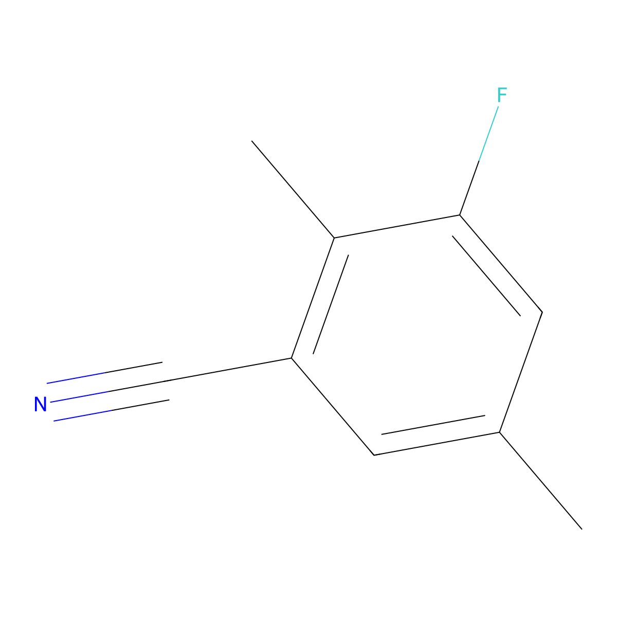 3-Fluoro-2,5-dimethylbenzonitrile molecular structure, CAS 1803739-59-4