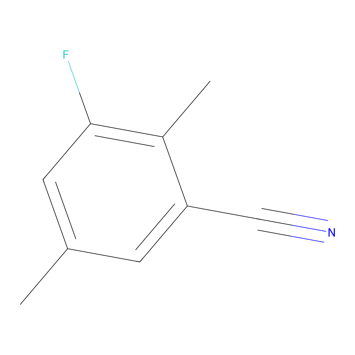 3-Fluoro-2,5-dimethylbenzonitrile molecular structure, CAS 1803739-59-4