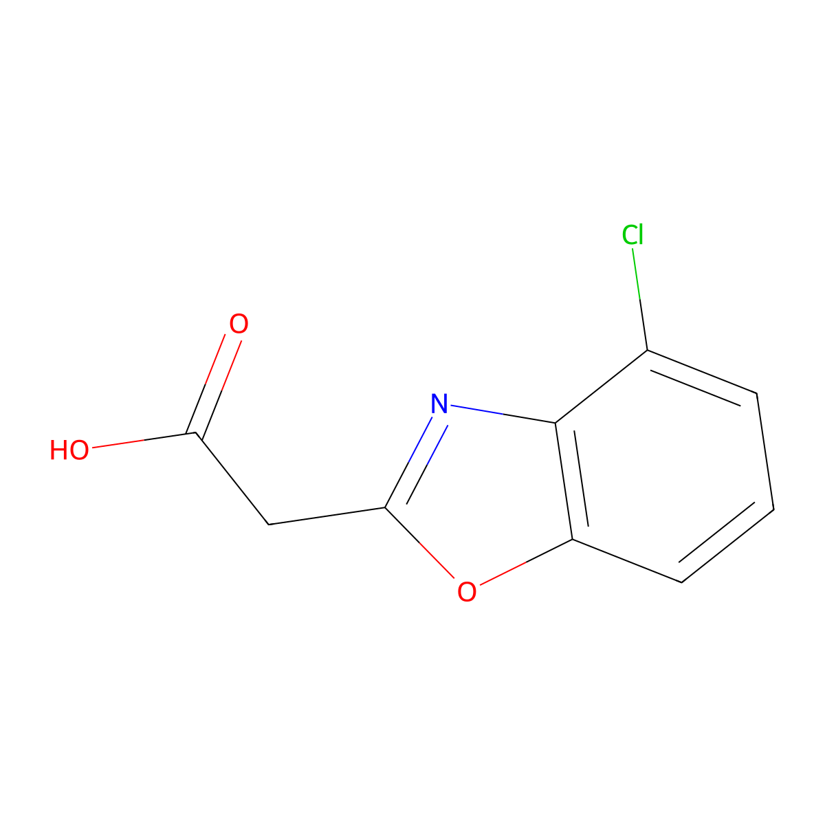 2-(4-Chlorobenzo[D]oxazol-2-YL)acetic acid molecular structure, CAS 1803745-63-2