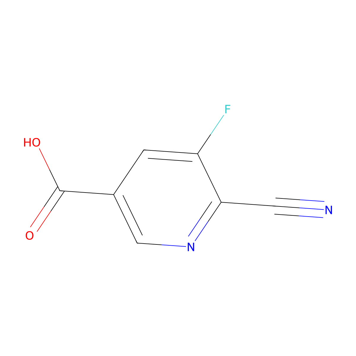 6-Cyano-5-fluoronicotinic acid molecular structure, CAS 1803753-81-2