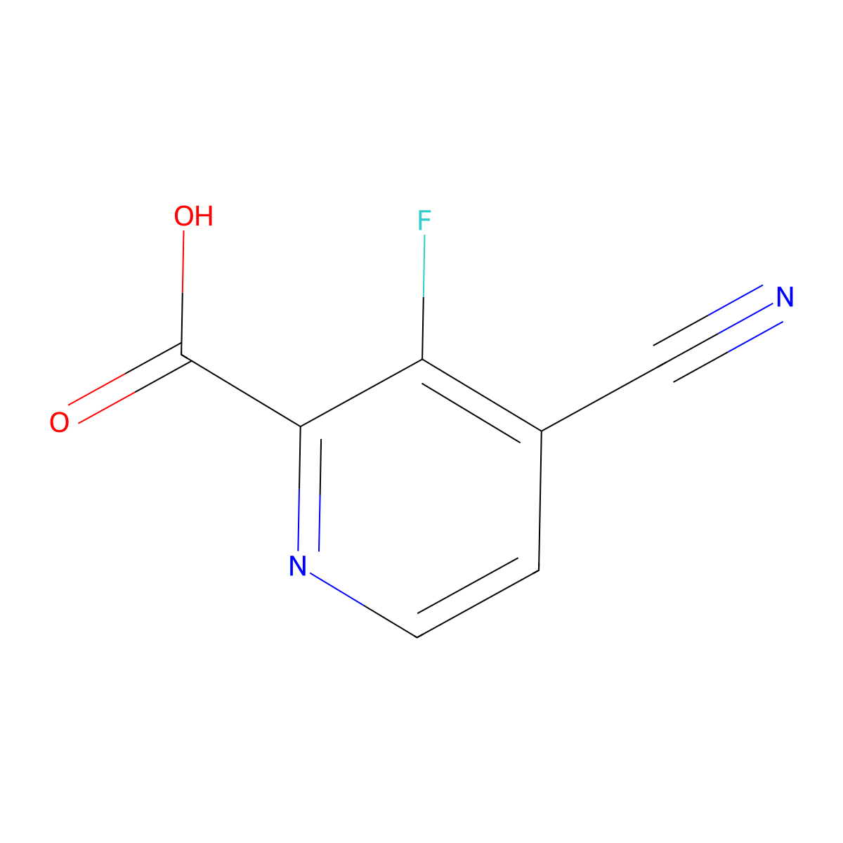 4-Cyano-3-fluoropyridine-2-carboxylic acid molecular structure, CAS 1803753-87-8