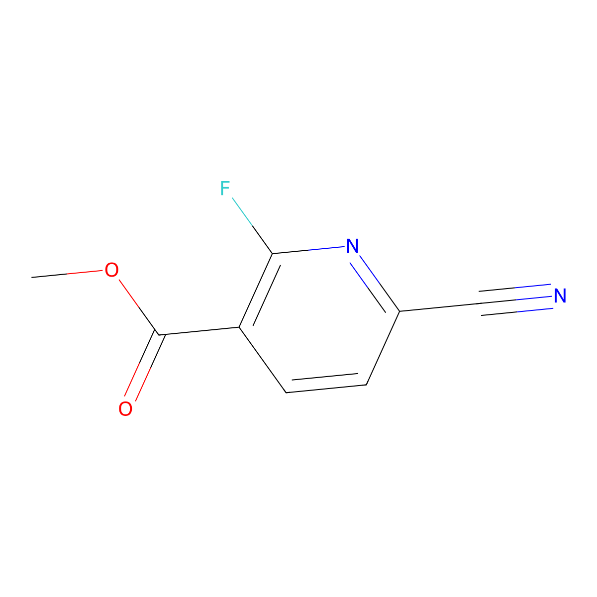 Methyl 6-cyano-2-fluoronicotinate molecular structure, CAS 1803754-09-7