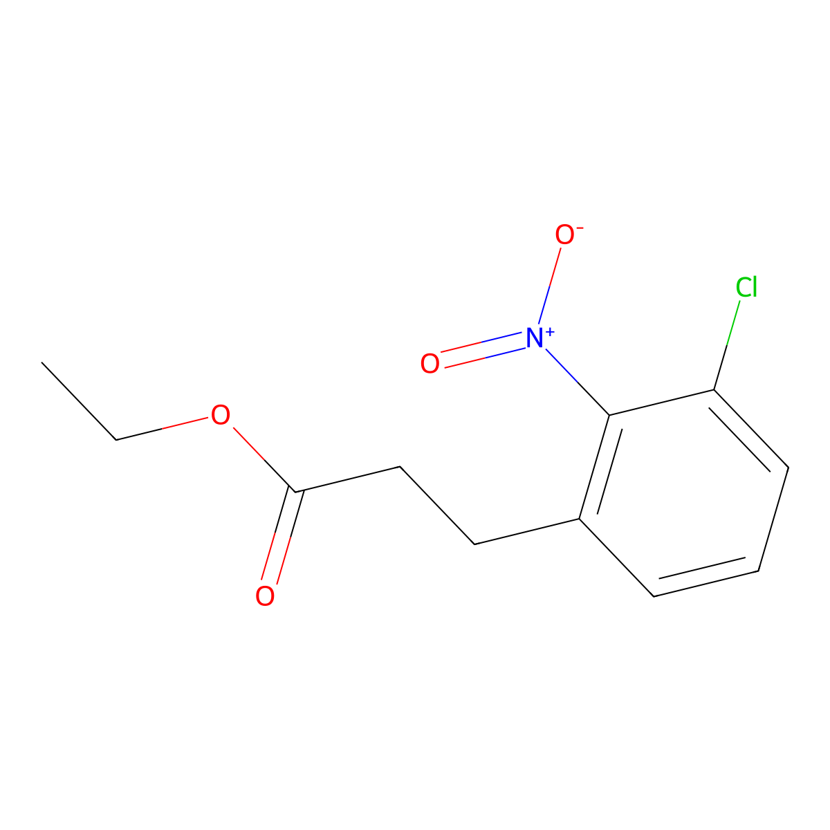 Ethyl 3-(3-Chloro-2-nitrophenyl)propanoate molecular structure, CAS 1803762-08-4