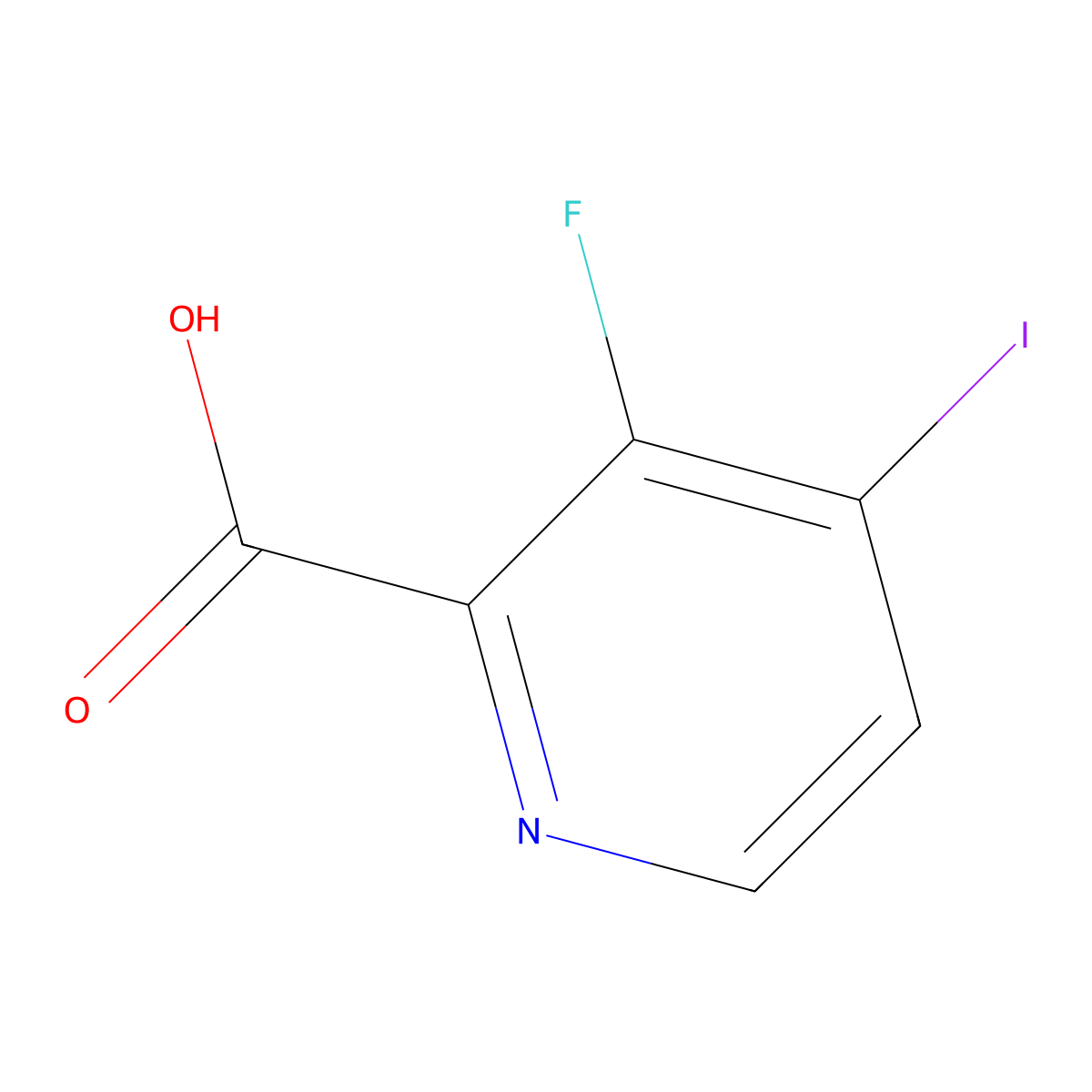 3-Fluoro-4-iodopicolinic acid molecular structure, CAS 1803766-95-1