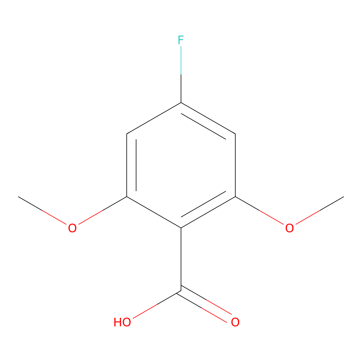 4-Fluoro-2,6-dimethoxybenzoic acid molecular structure, CAS 1803768-00-4