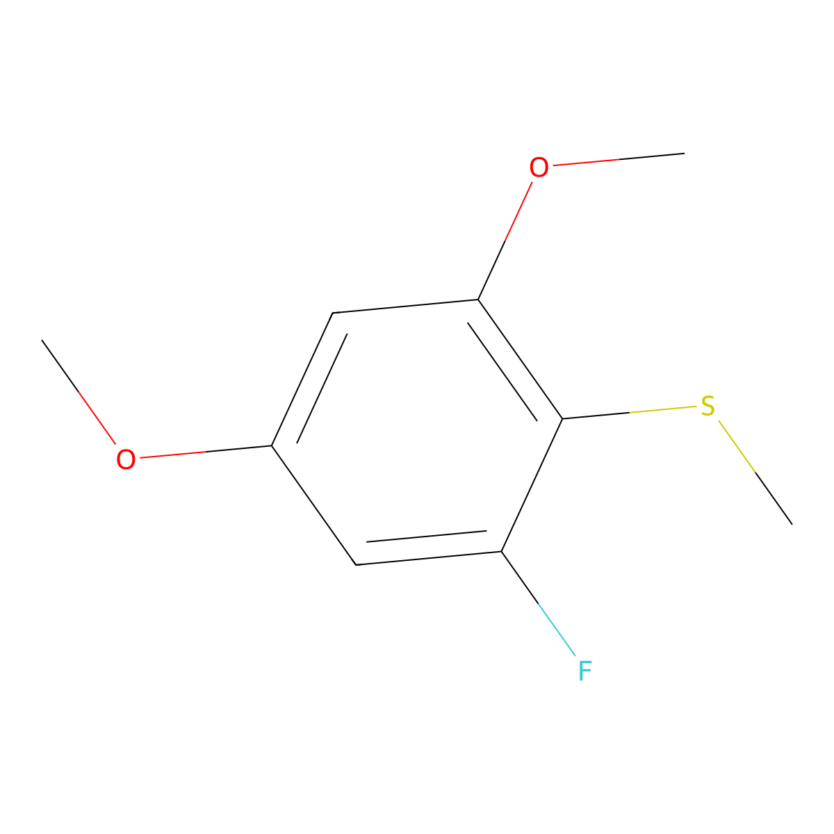2,4-Dimethoxy-6-fluorothioanisole molecular structure, CAS 1803769-36-9