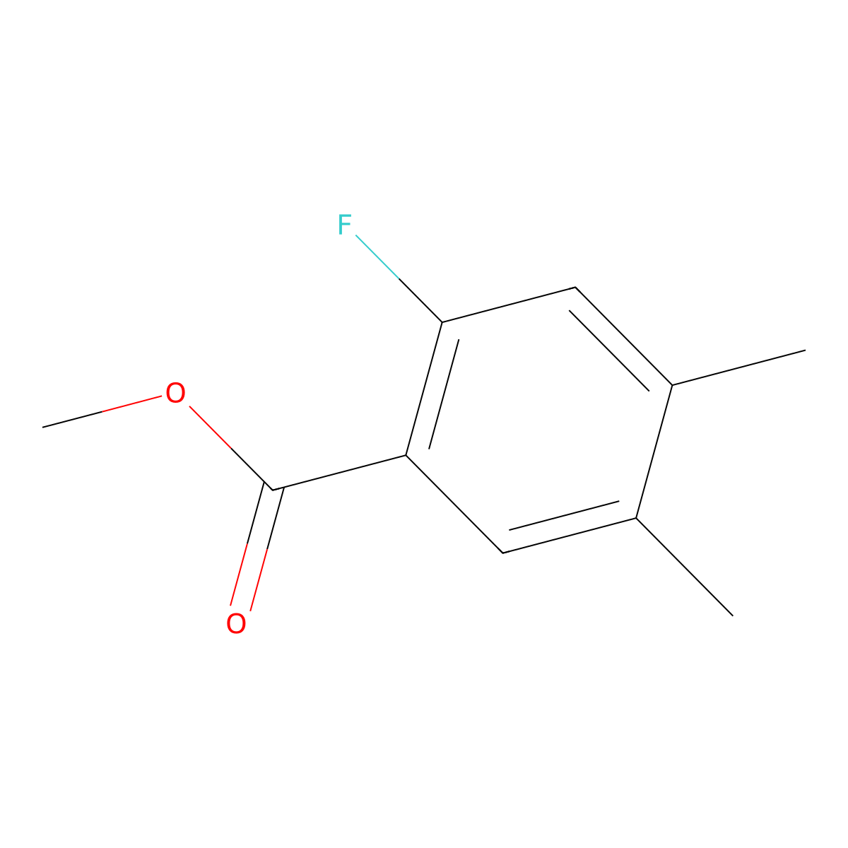 Methyl 2-fluoro-4,5-dimethylbenzoate molecular structure, CAS 1803769-81-4