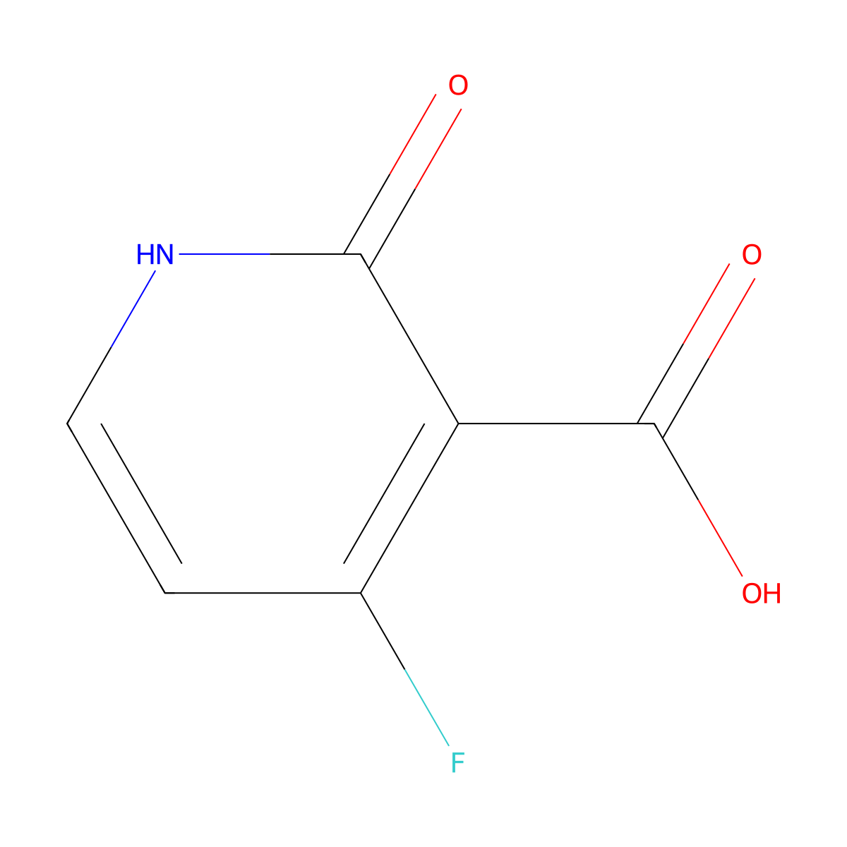 4-Fluoro-2-hydroxynicotinic acid molecular structure, CAS 1803770-09-3