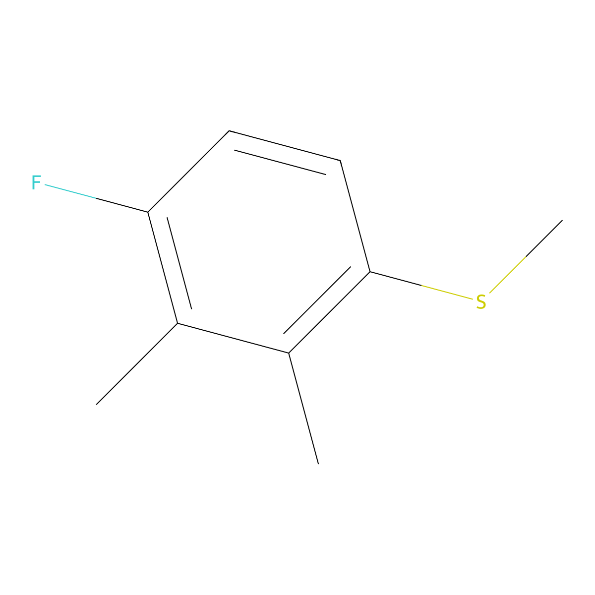 1-Fluoro-2,3-dimethyl-4-(methylthio)benzene molecular structure, CAS 1803771-90-5