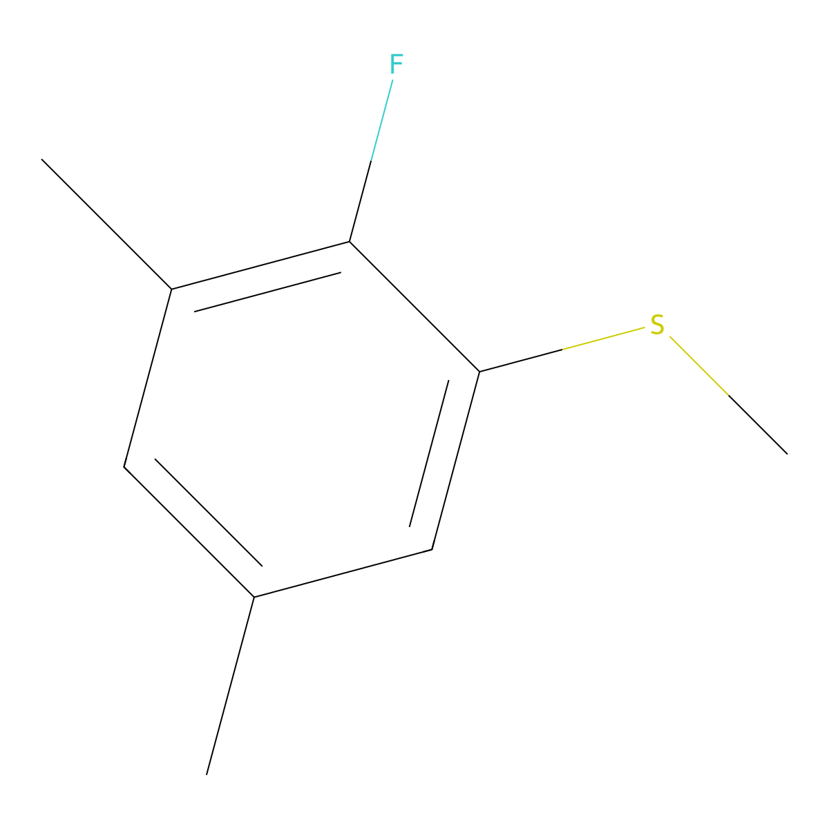 (2-Fluoro-3,5-dimethylphenyl)(methyl)sulfane molecular structure, CAS 1803771-99-4