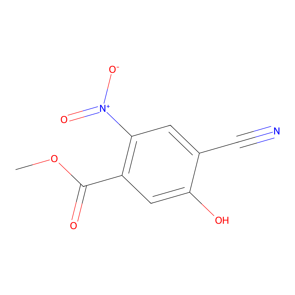 Methyl 4-cyano-5-hydroxy-2-nitrobenzoate molecular structure, CAS 1803775-30-5