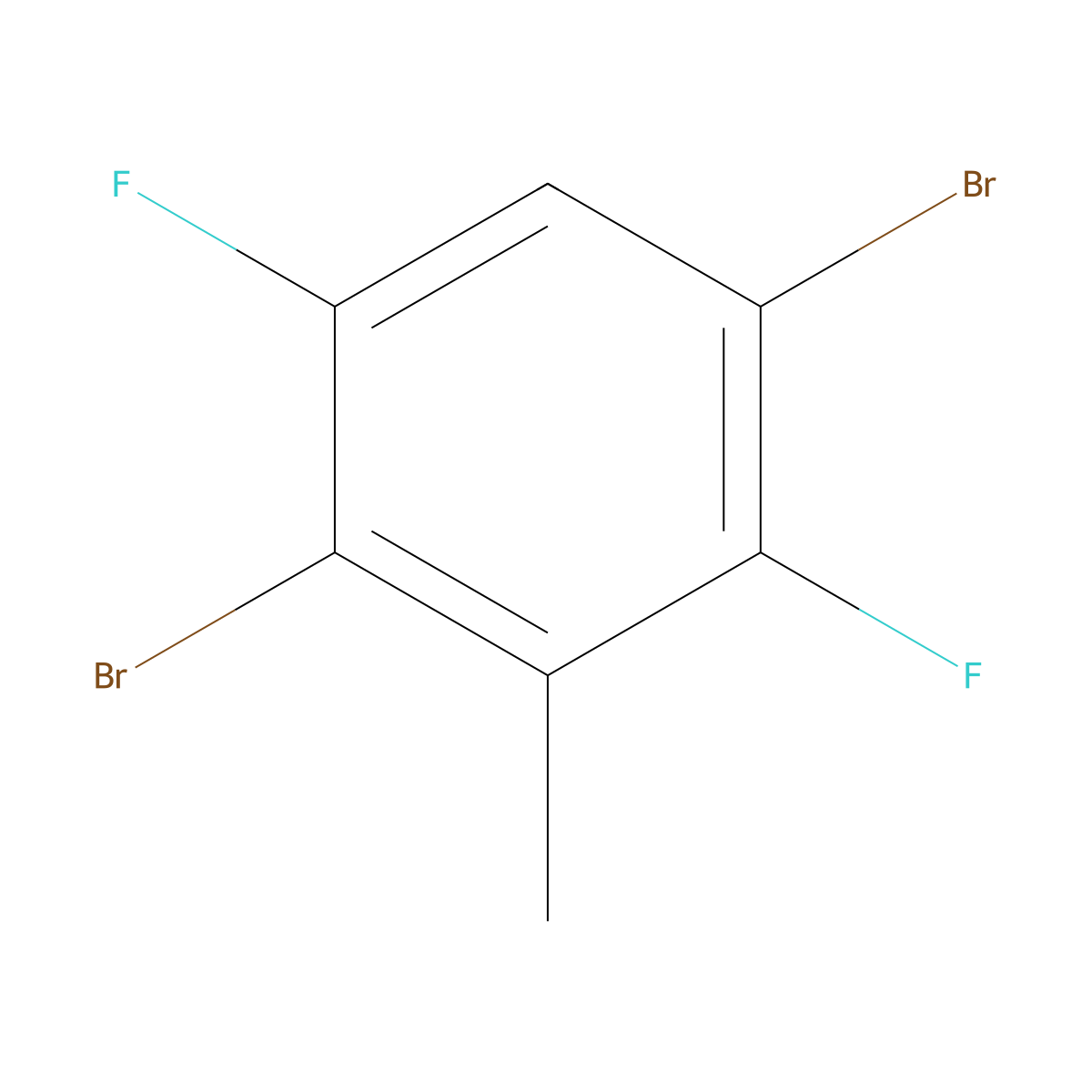 2,5-Dibromo-3,6-difluorotoluene molecular structure, CAS 1803776-06-8