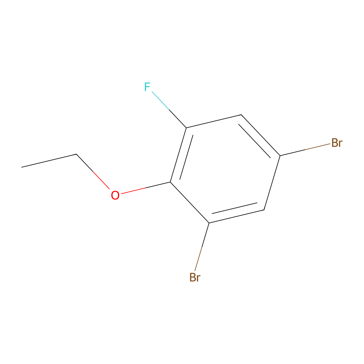 1,5-Dibromo-2-ethoxy-3-fluorobenzene molecular structure, CAS 1803776-18-2