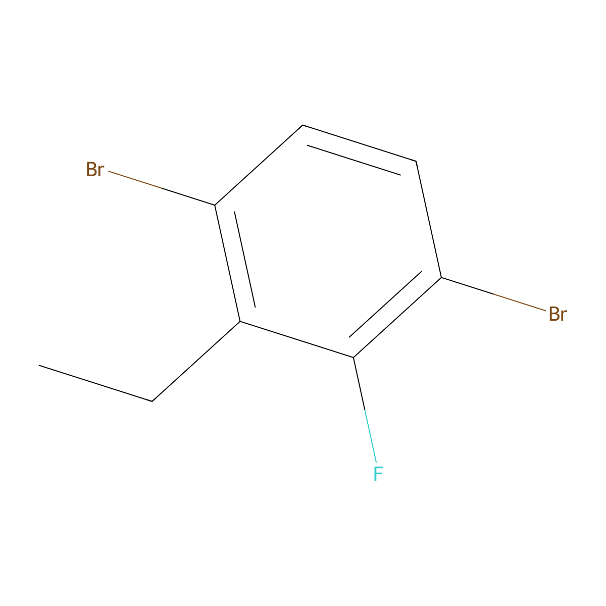 1,4-Dibromo-2-ethyl-3-fluorobenzene molecular structure, CAS 1803776-28-4