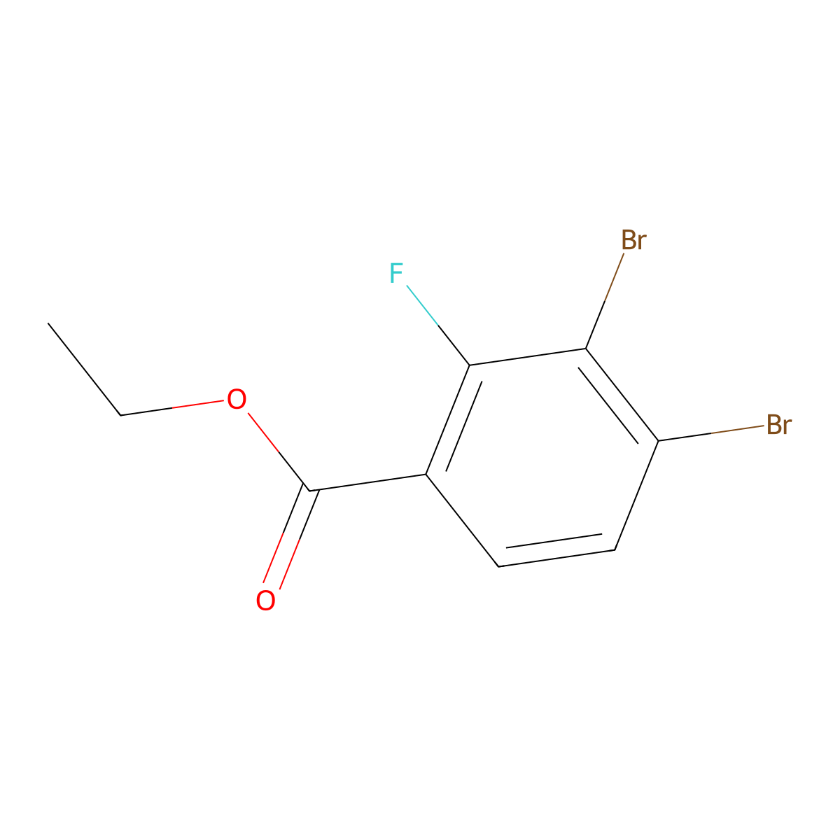 Ethyl 3,4-dibromo-2-fluorobenzoate molecular structure, CAS 1803776-91-1