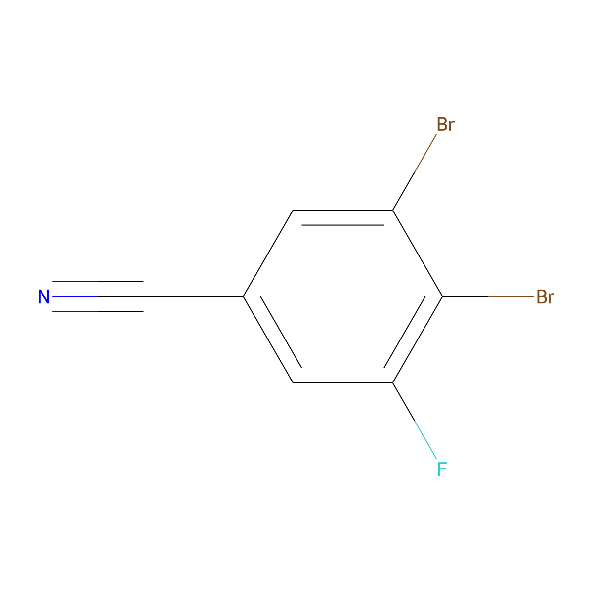 3,4-Dibromo-5-fluorobenzonitrile molecular structure, CAS 1803777-02-7