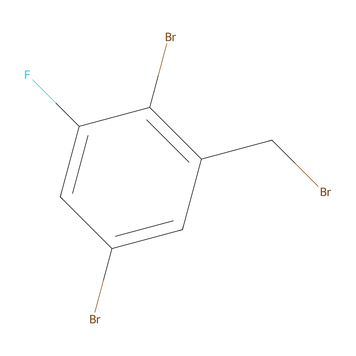 2,5-Dibromo-3-fluorobenzyl bromide molecular structure, CAS 1803777-95-8