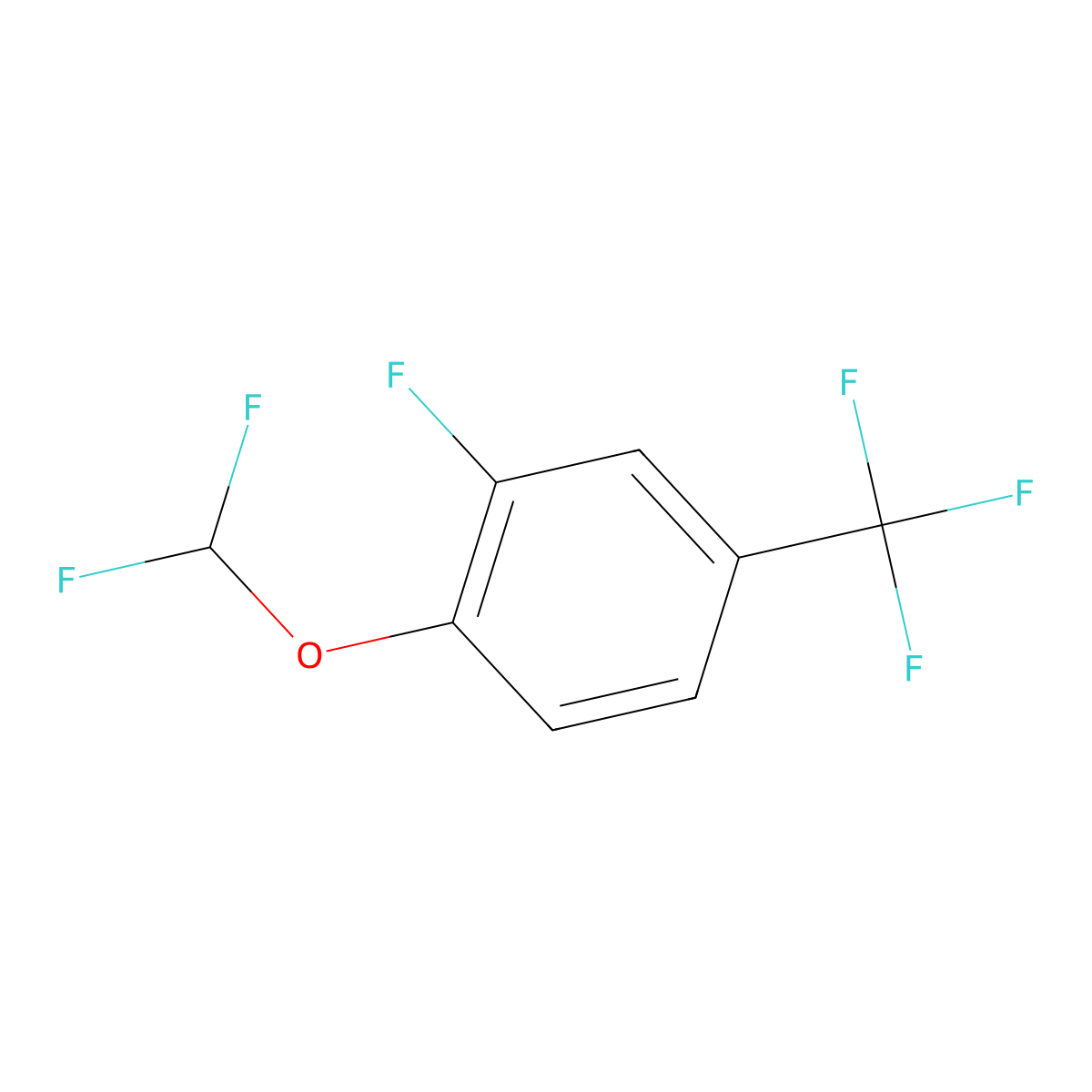 4-Difluoromethoxy-3-fluorobenzotrifluoride molecular structure, CAS 1803778-22-4