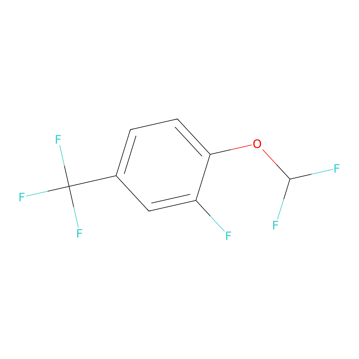 4-Difluoromethoxy-3-fluorobenzotrifluoride molecular structure, CAS 1803778-22-4
