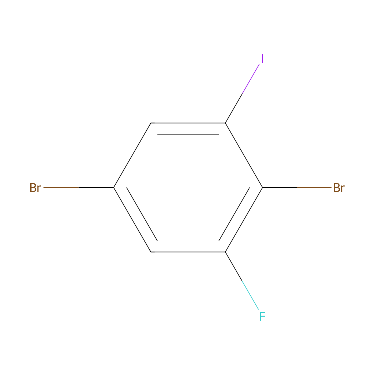 1,4-Dibromo-2-fluoro-6-iodobenzene molecular structure, CAS 1803778-24-6