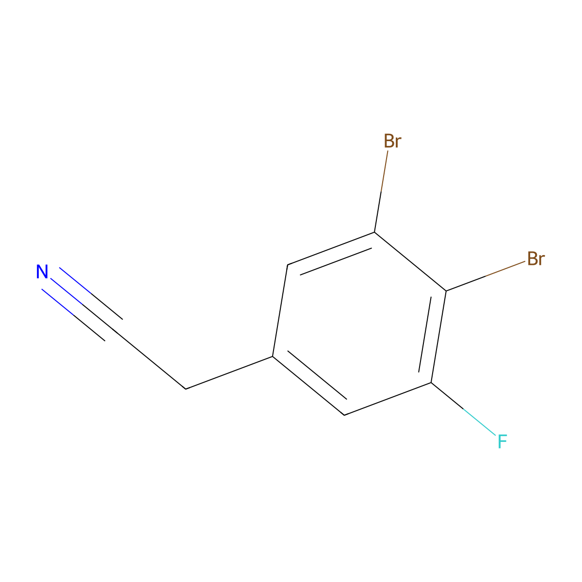 2-(3,4-Dibromo-5-fluorophenyl)acetonitrile molecular structure, CAS 1803779-04-5