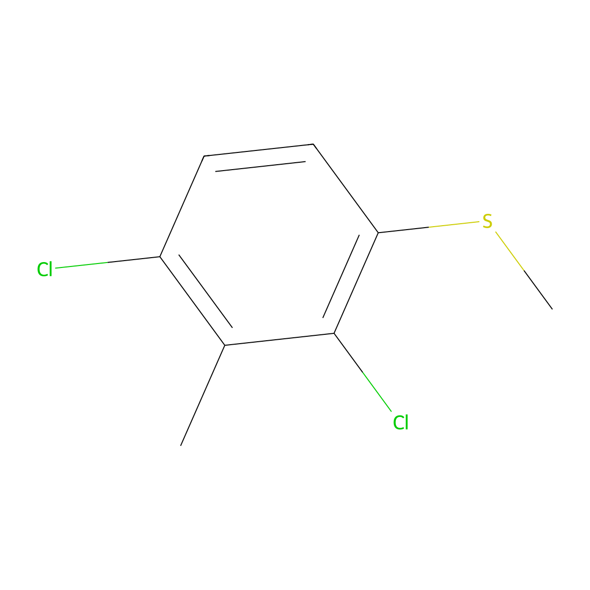 (2,4-Dichloro-3-methylphenyl)(methyl)sulfane molecular structure, CAS 1803780-63-3