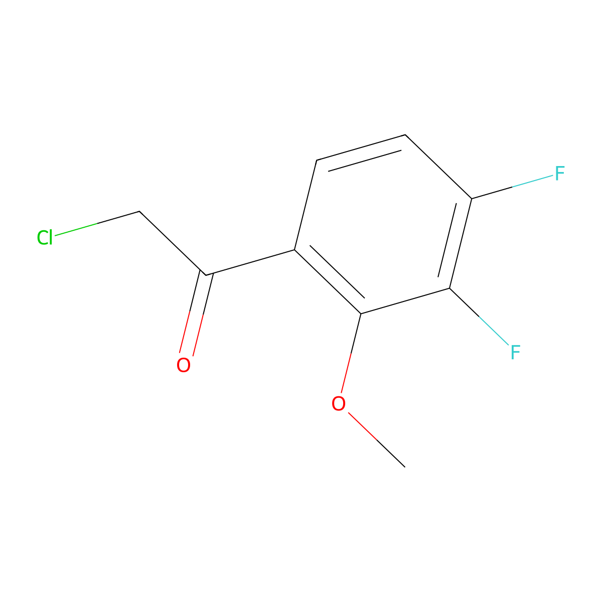2-Chloro-1-(3,4-difluoro-2-methoxyphenyl)ethan-1-one molecular structure, CAS 1803781-37-4